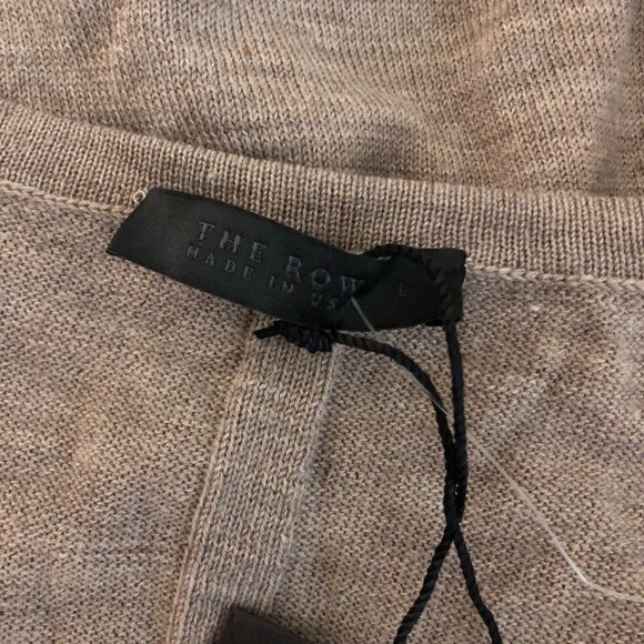 The Row Caistor Light Brown Wool Scoop Neck Oversize Sweater NWT Size L - Picture 5 of 10